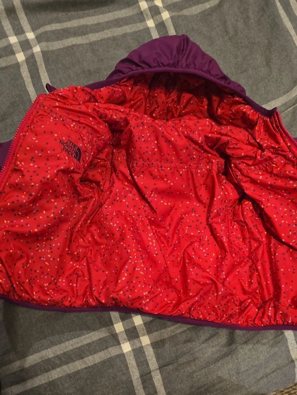 The North Face Toddler Purple Hooded Puffer Jacket
